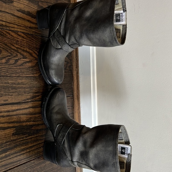 FRYE ENGINEER MOTO 7B Black/ Gold - Picture 4 of 14